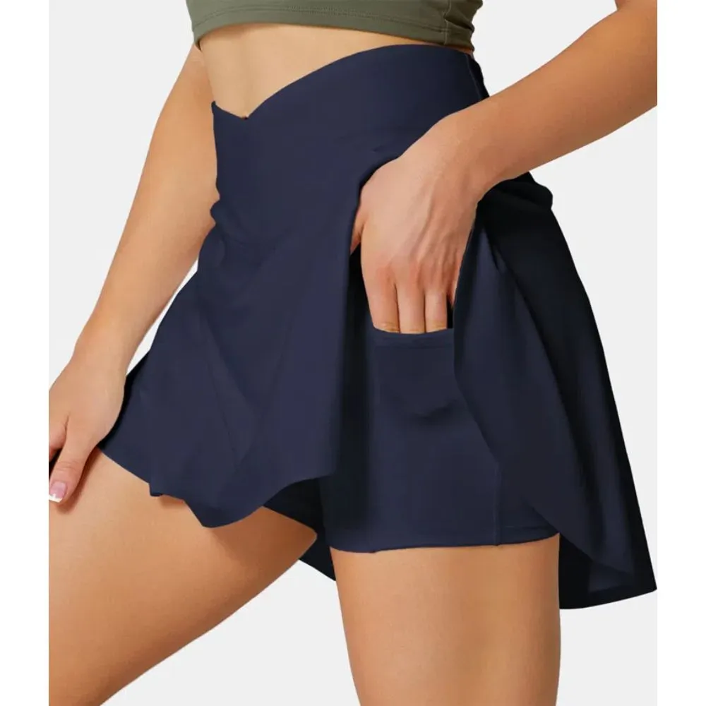 2 In 1 Side Pocket Tennis Skirt