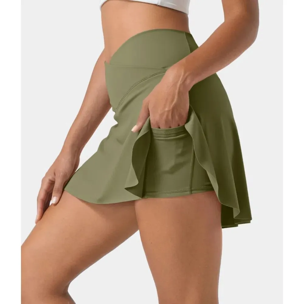 2 In 1 Side Pocket Tennis Skirt