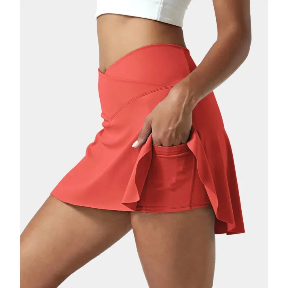 2 In 1 Side Pocket Tennis Skirt