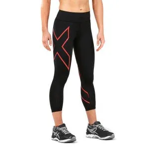 2XU Bonded Mid-Rise 7/8 Tights - Womens - Blk/Fcl