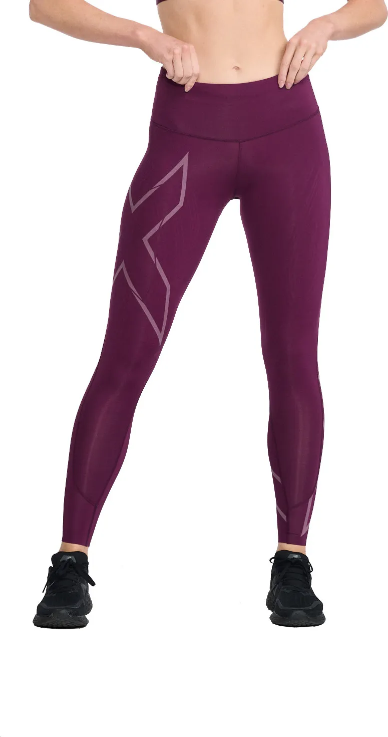 2XU Women&#x27;s Light Speed Mid-Rise Compression Tights Beet/Beet Reflective | Buy 2XU Women&#x27;s Light Speed Mid-Rise Compression Tights Beet/Beet Reflective here | Outnorth