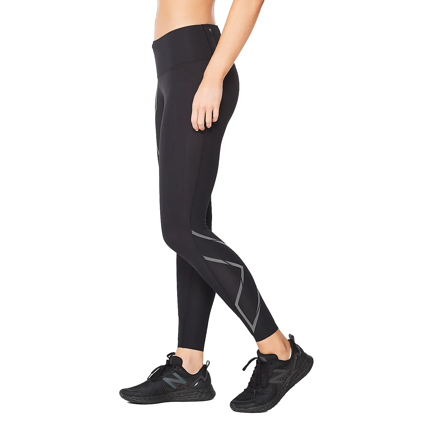 2XU Women&#x27;s Light Speed Mid-Rise Compression Tights Black/Black | Buy 2XU Women&#x27;s Light Speed Mid-Rise Compression Tights Black/Black here | Outnorth