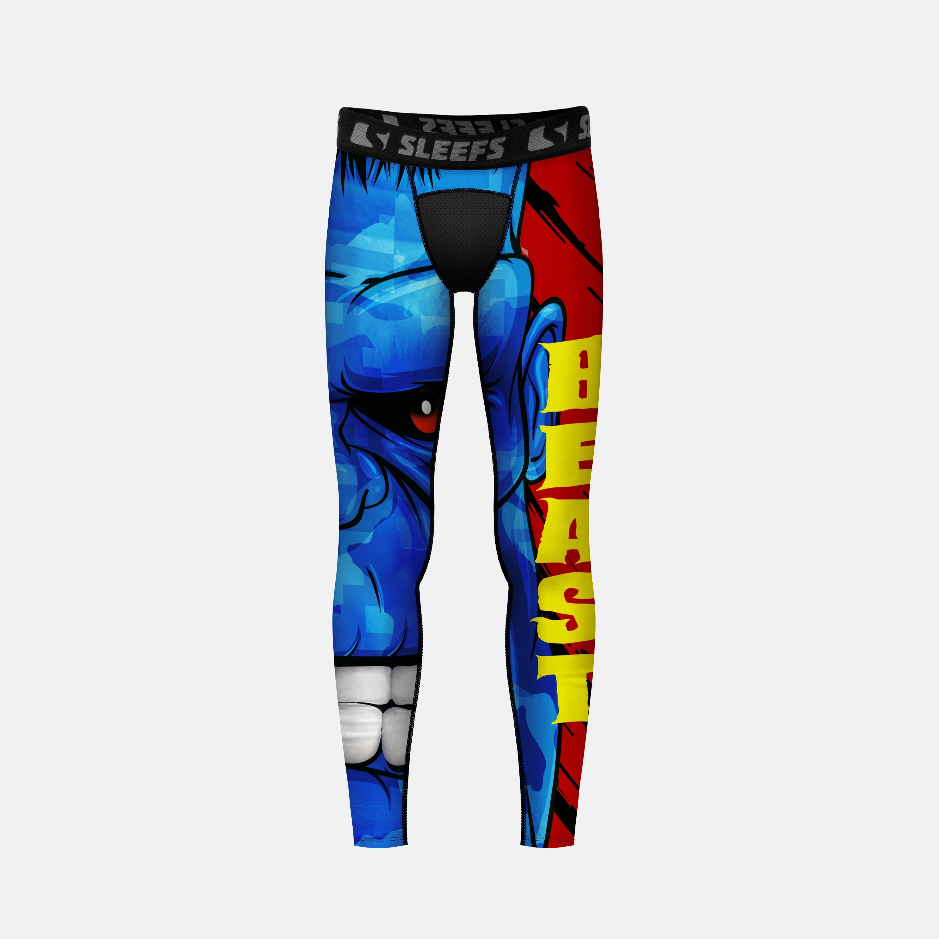 Beast Blue Monster Kids compression tights / leggings