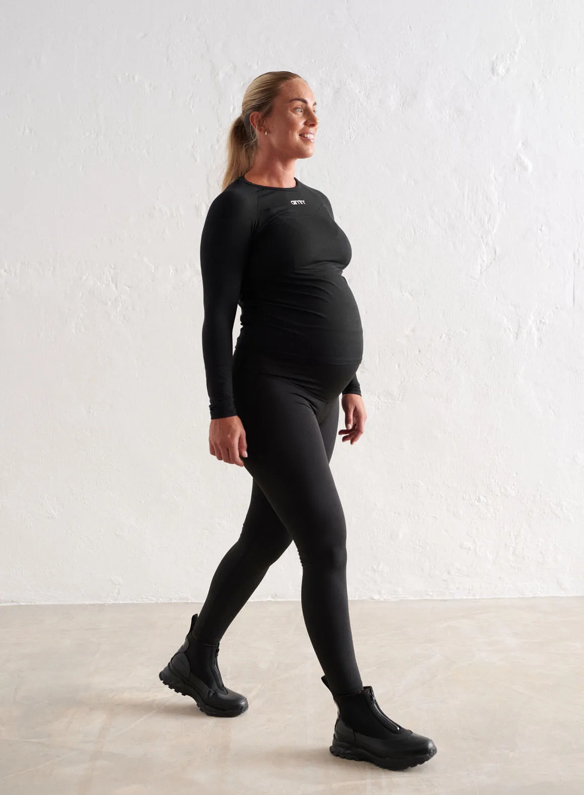 Black Warming Maternity Tights