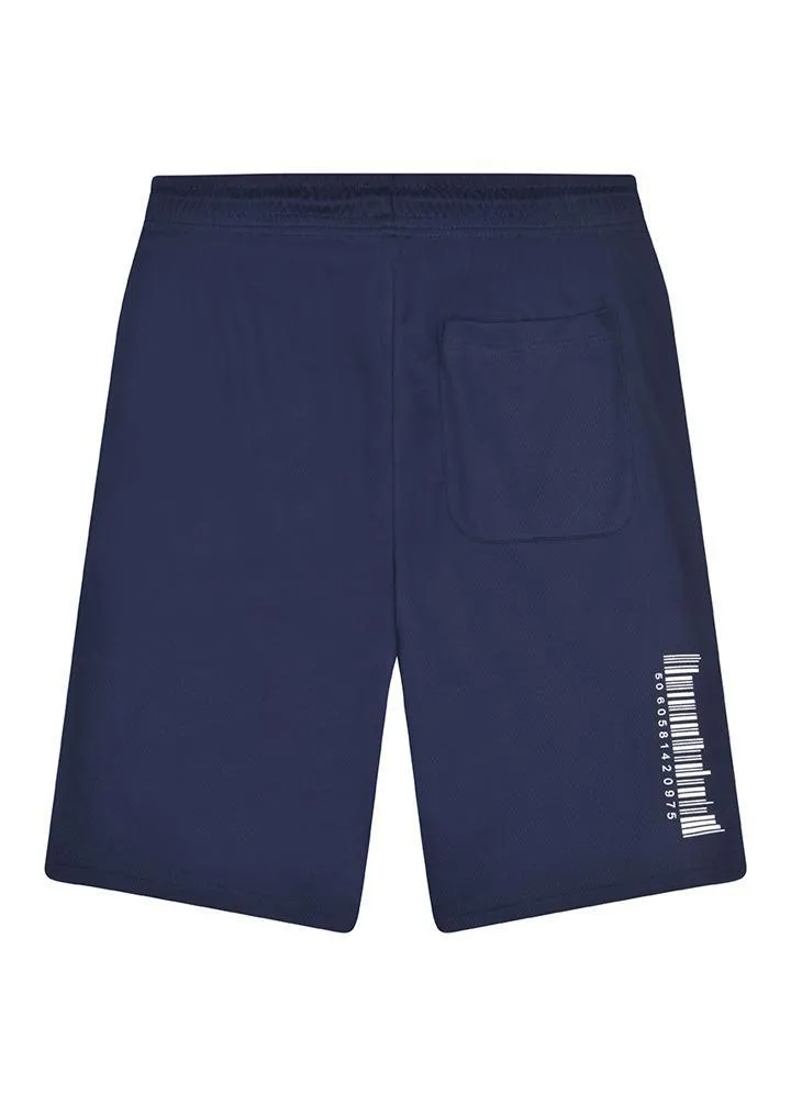 Boys Navy Barcode Shorts