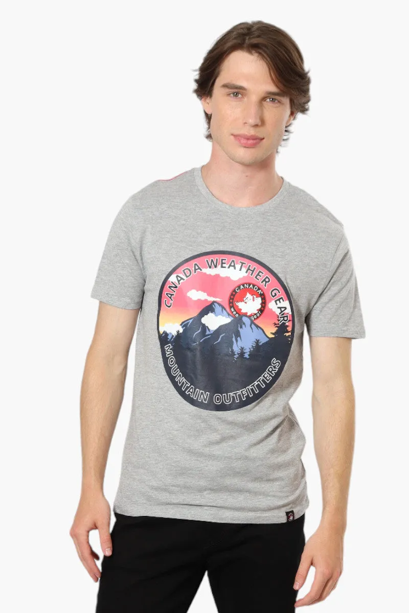 Canada Weather Gear Mountain Print Tee - Grey