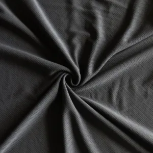 Charcoal Dry Pro Micropoly Lycra Pique Knit Fabric - 31" Remnant