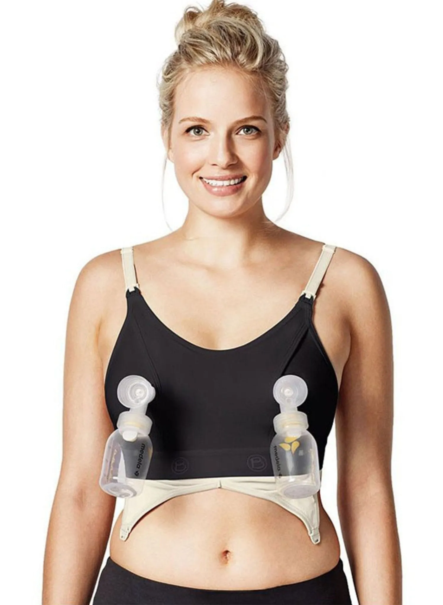 Clip and Pump Hands-Free Nursing Bra Accessory - Black