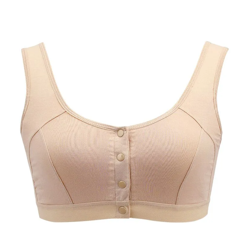 Comfortable Mastectomy Bra with Pockets and Front Closure