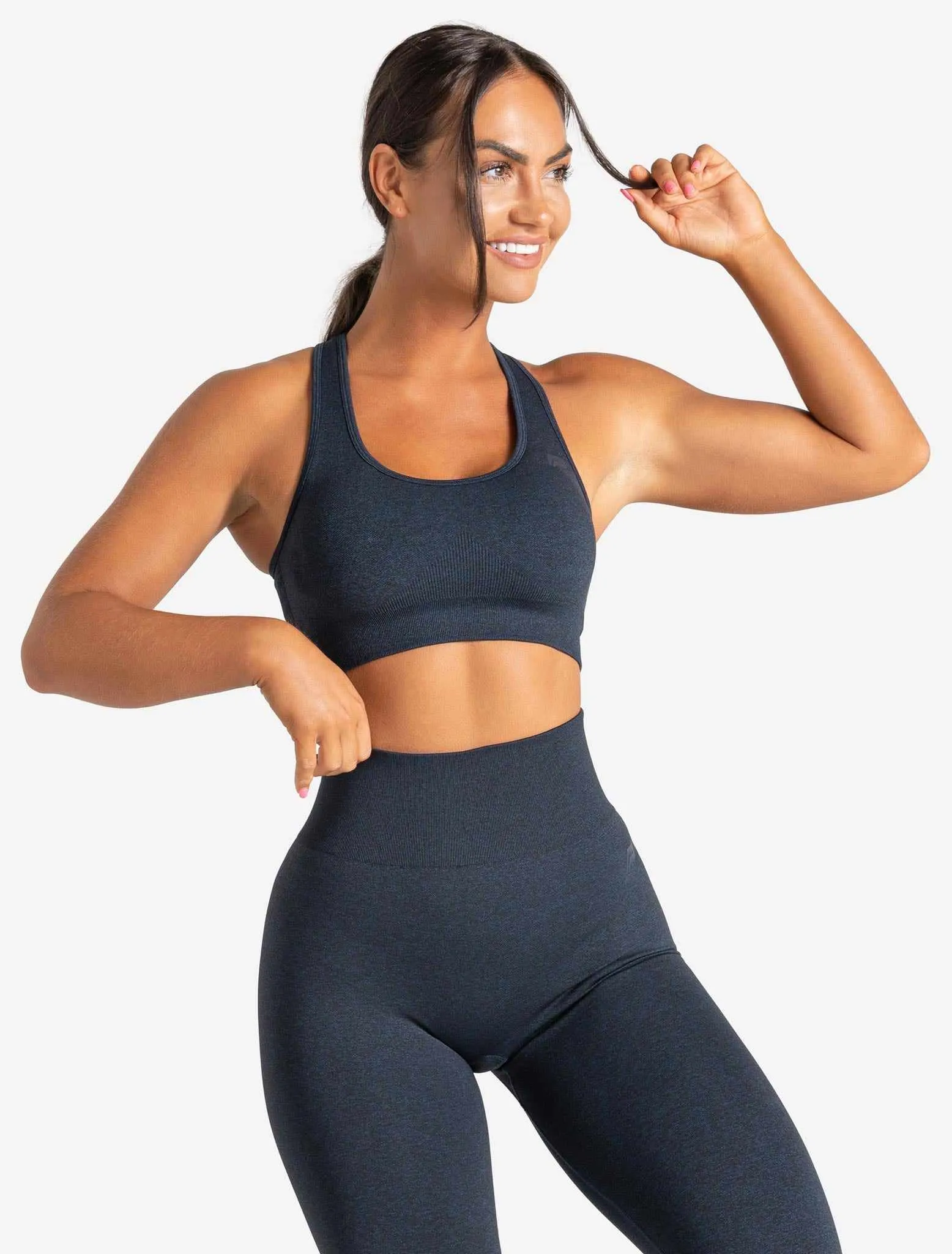 Core Seamless Sports Bra - Navy Marl