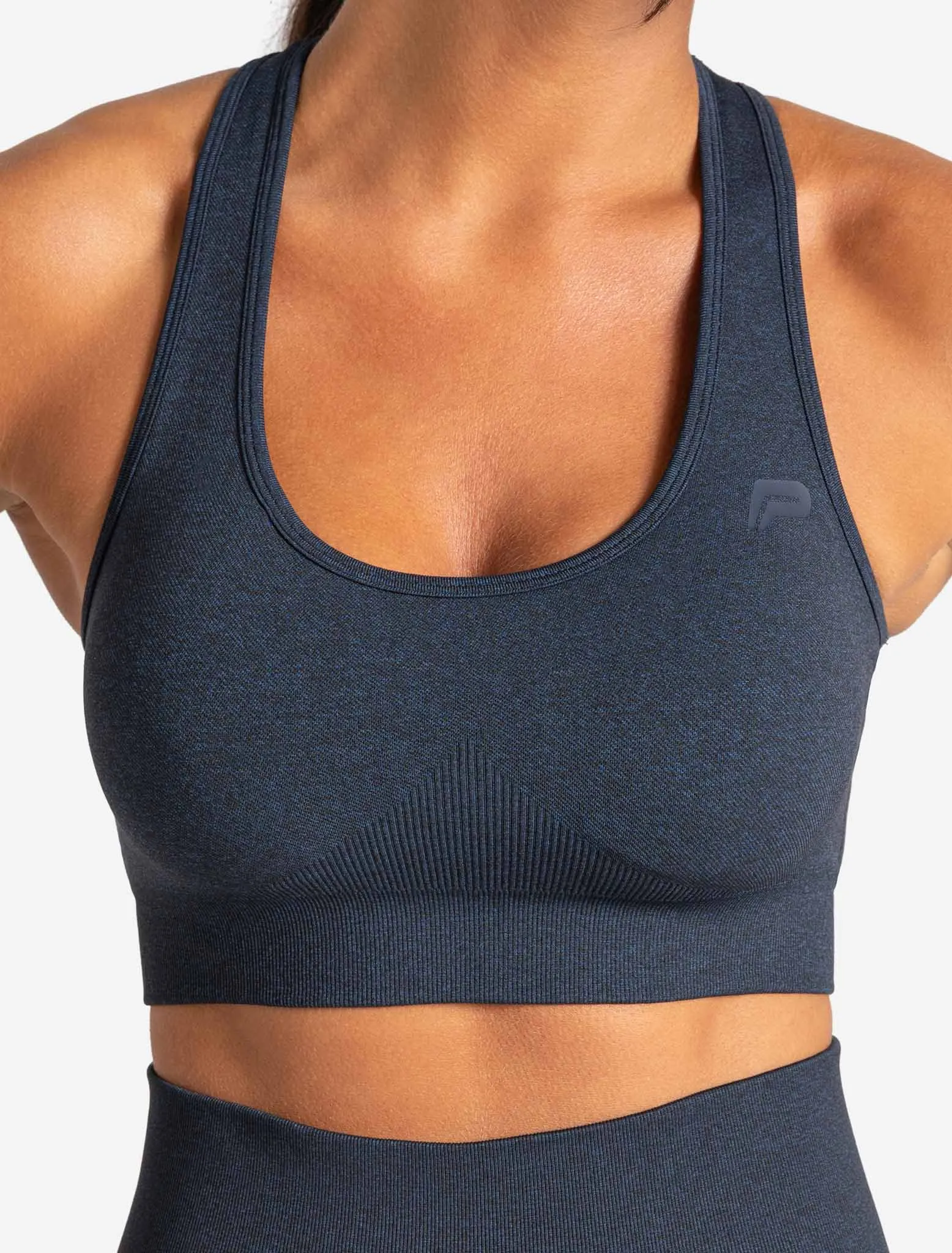 Core Seamless Sports Bra - Navy Marl