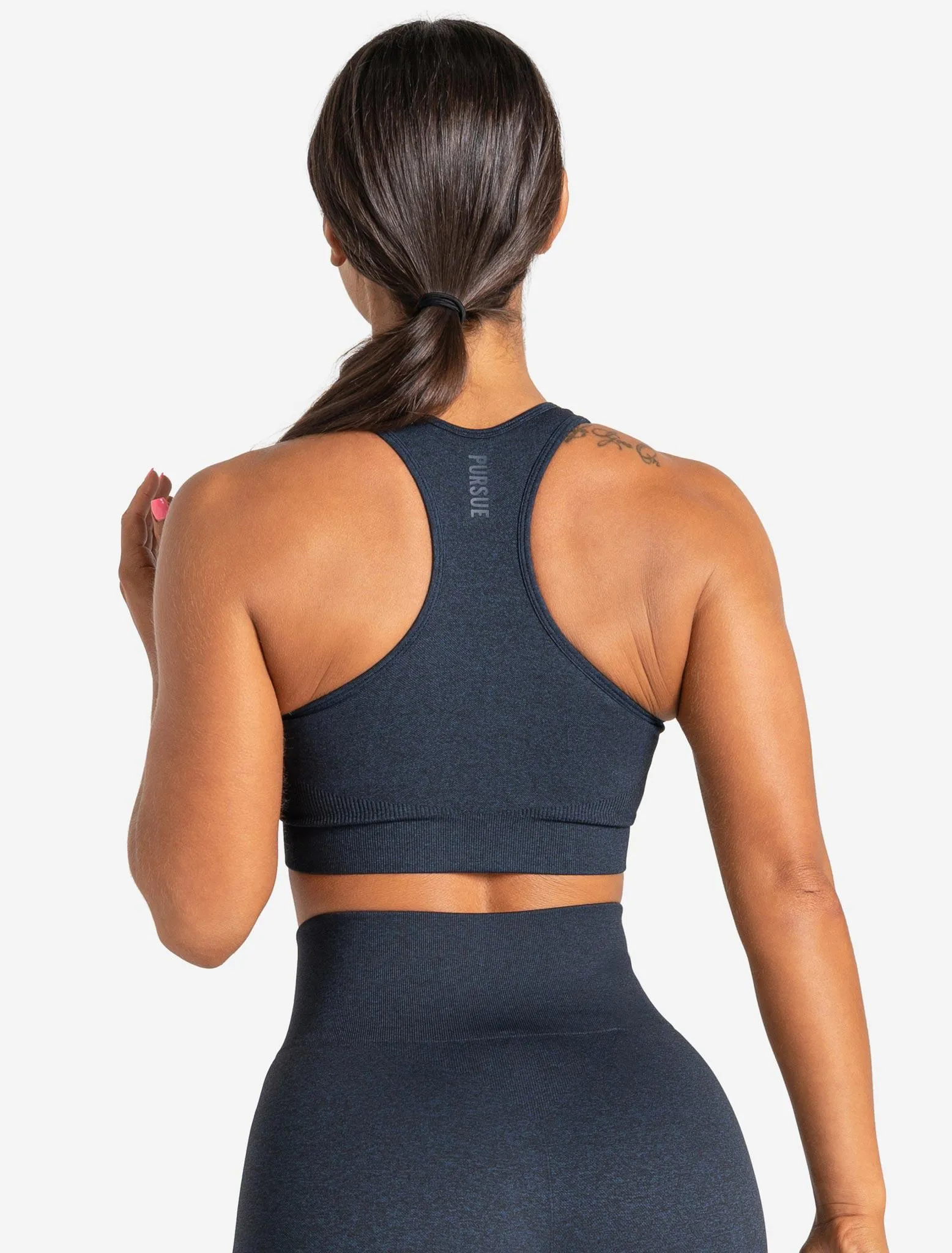 Core Seamless Sports Bra - Navy Marl