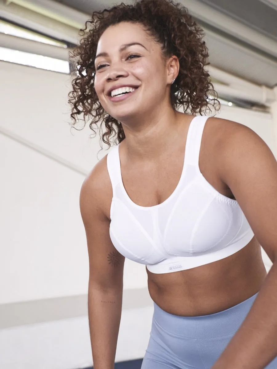 D  Max Support Sports Bra - White