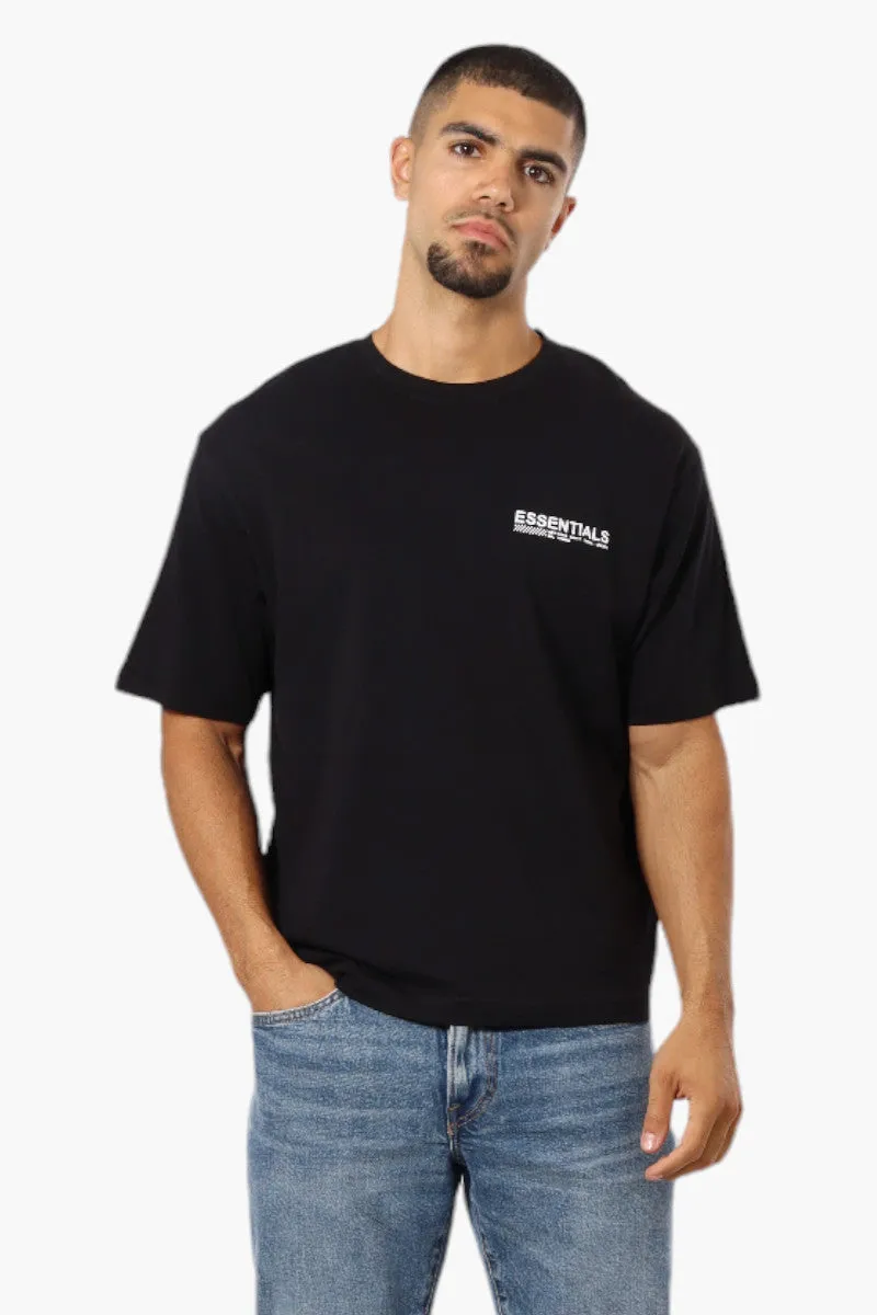 Essentials By Drill Clothing Solid Drop Shoulder Tee - Black