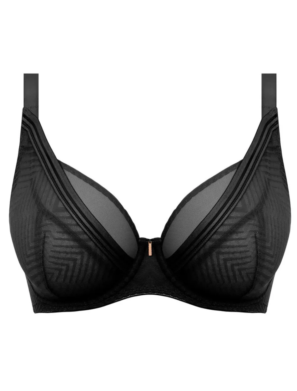 Freya Tailored Bra Underwire High Apex Plunge Bra, Black