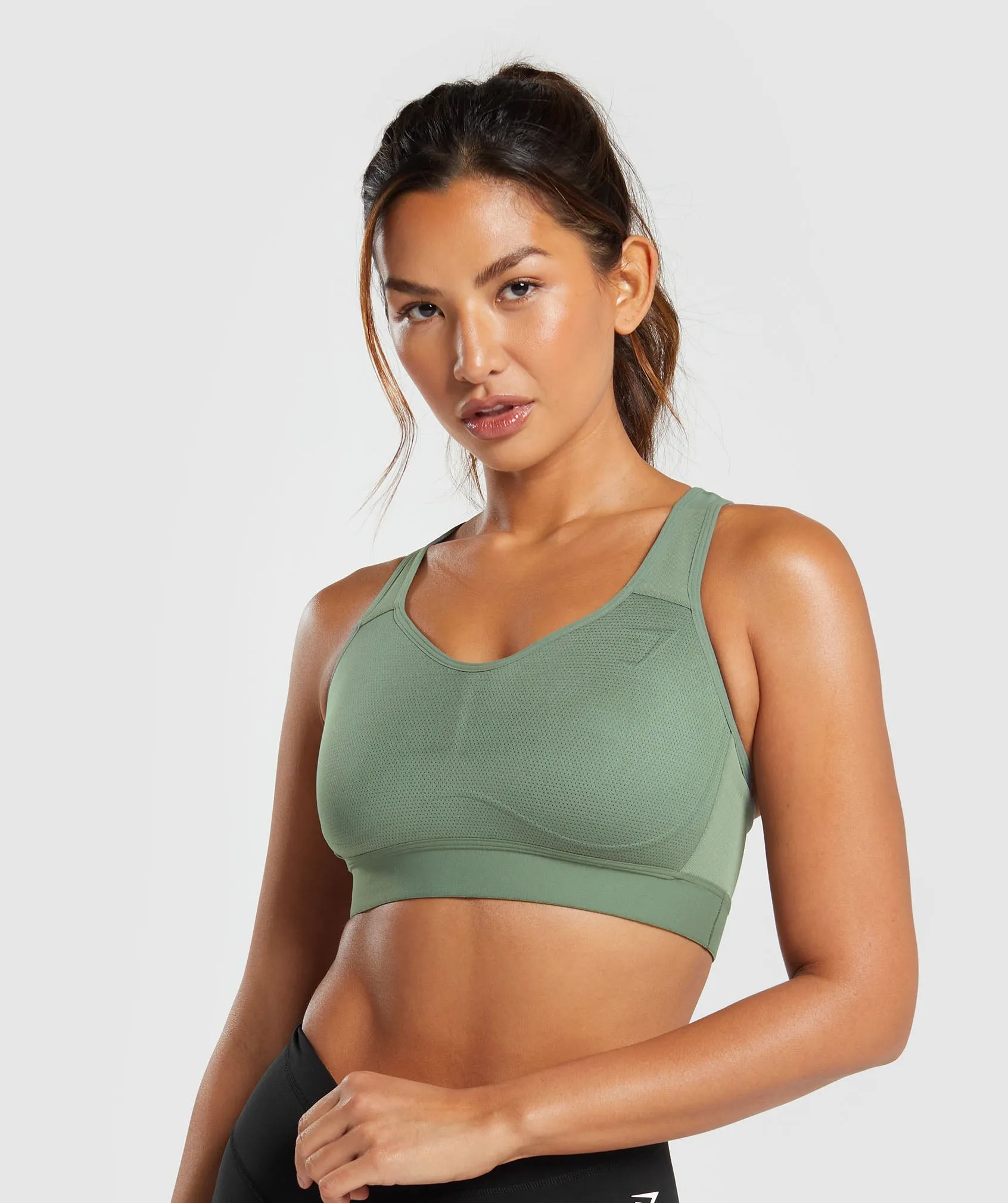 Gymshark Lightweight High Support Sports Bra - Unit Green