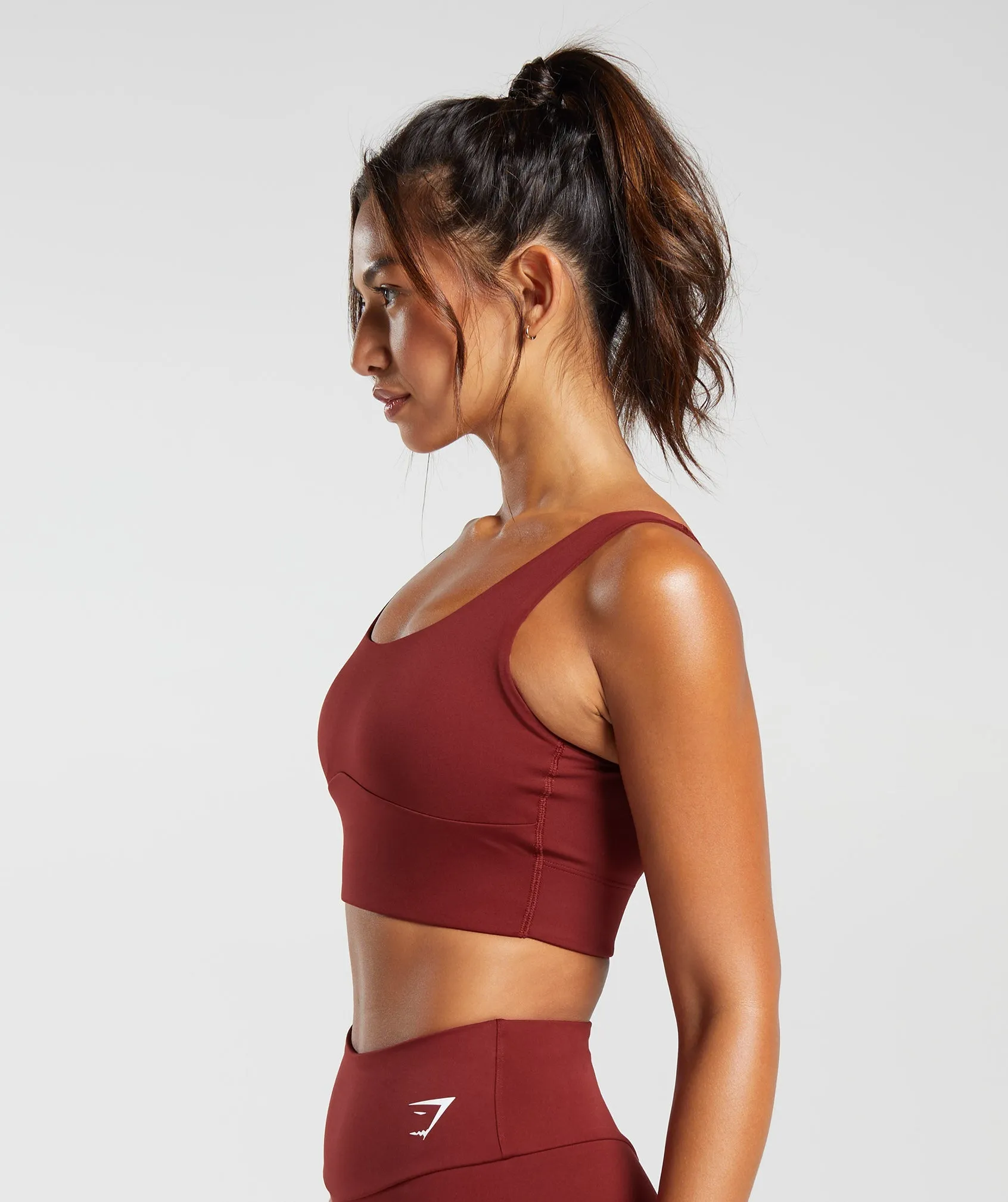 Gymshark Longline Sports Bra - Spiced Red