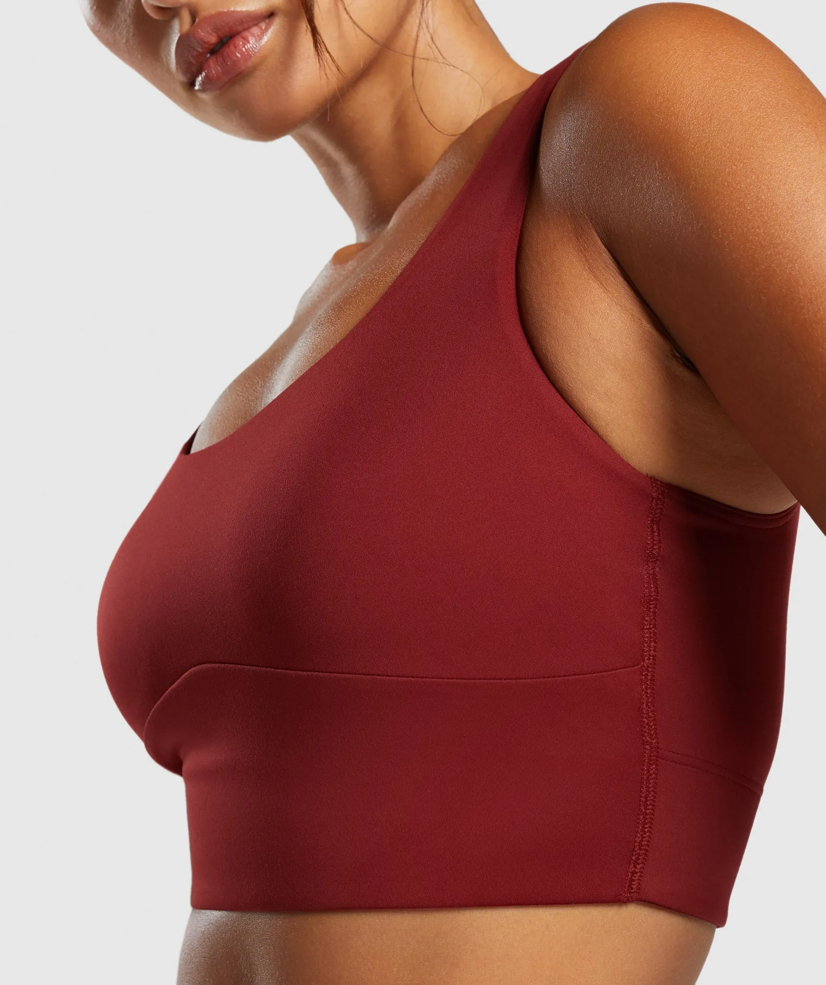 Gymshark Longline Sports Bra - Spiced Red