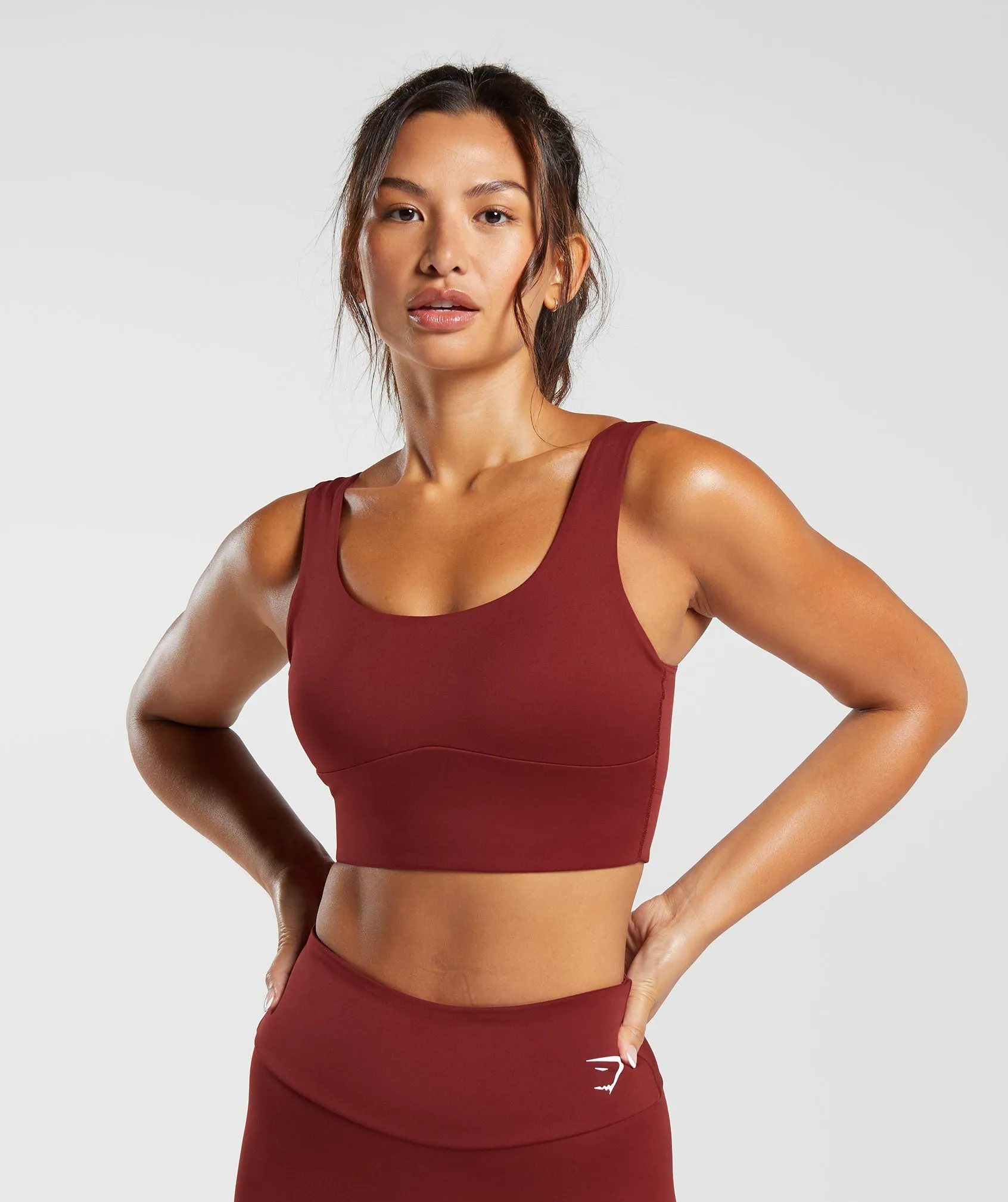 Gymshark Longline Sports Bra - Spiced Red