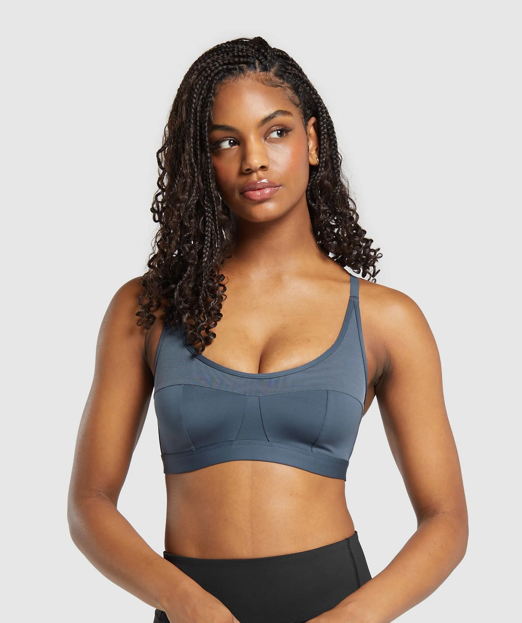 Gymshark Mesh Sports Bra - Titanium Blue