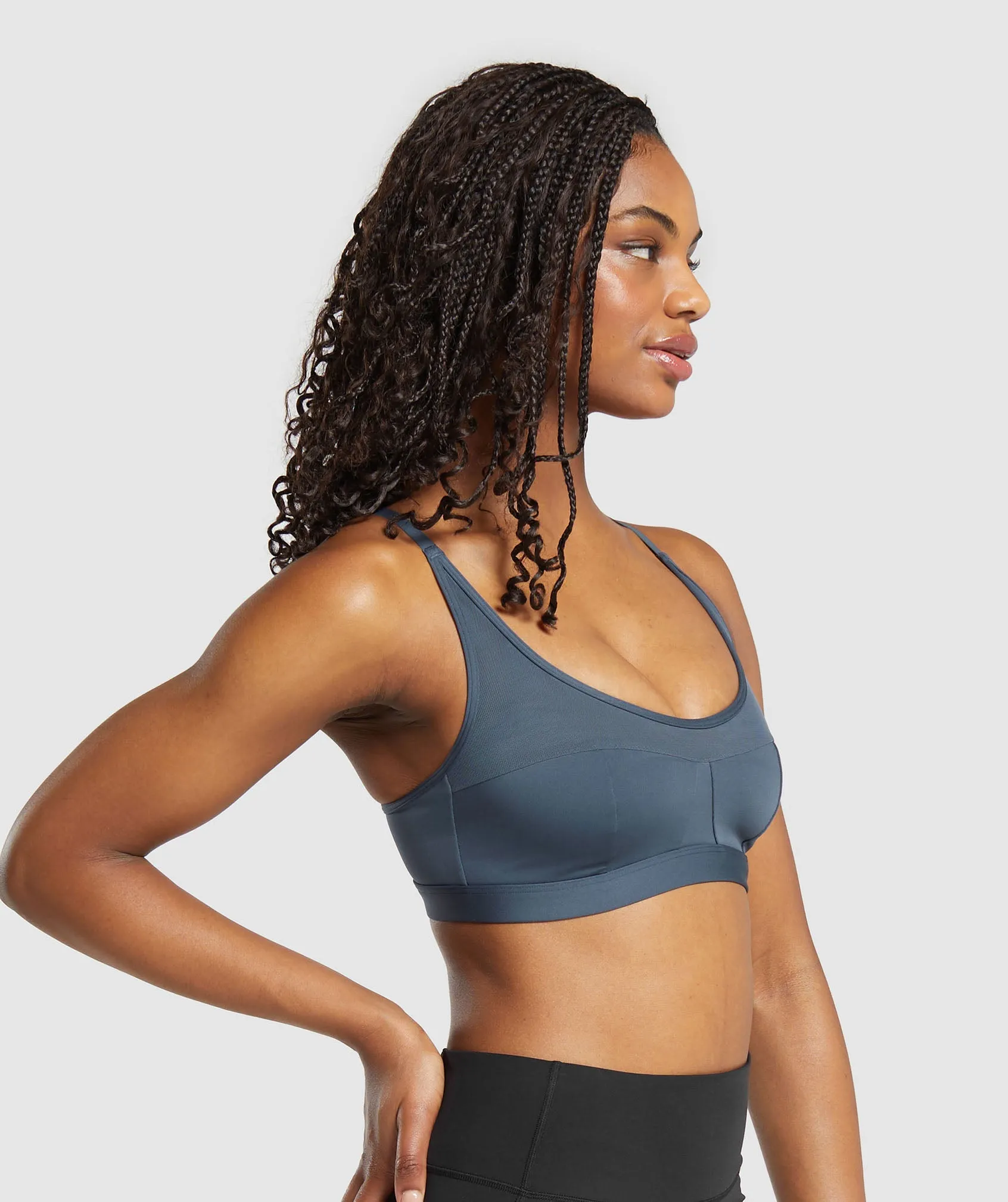 Gymshark Mesh Sports Bra - Titanium Blue