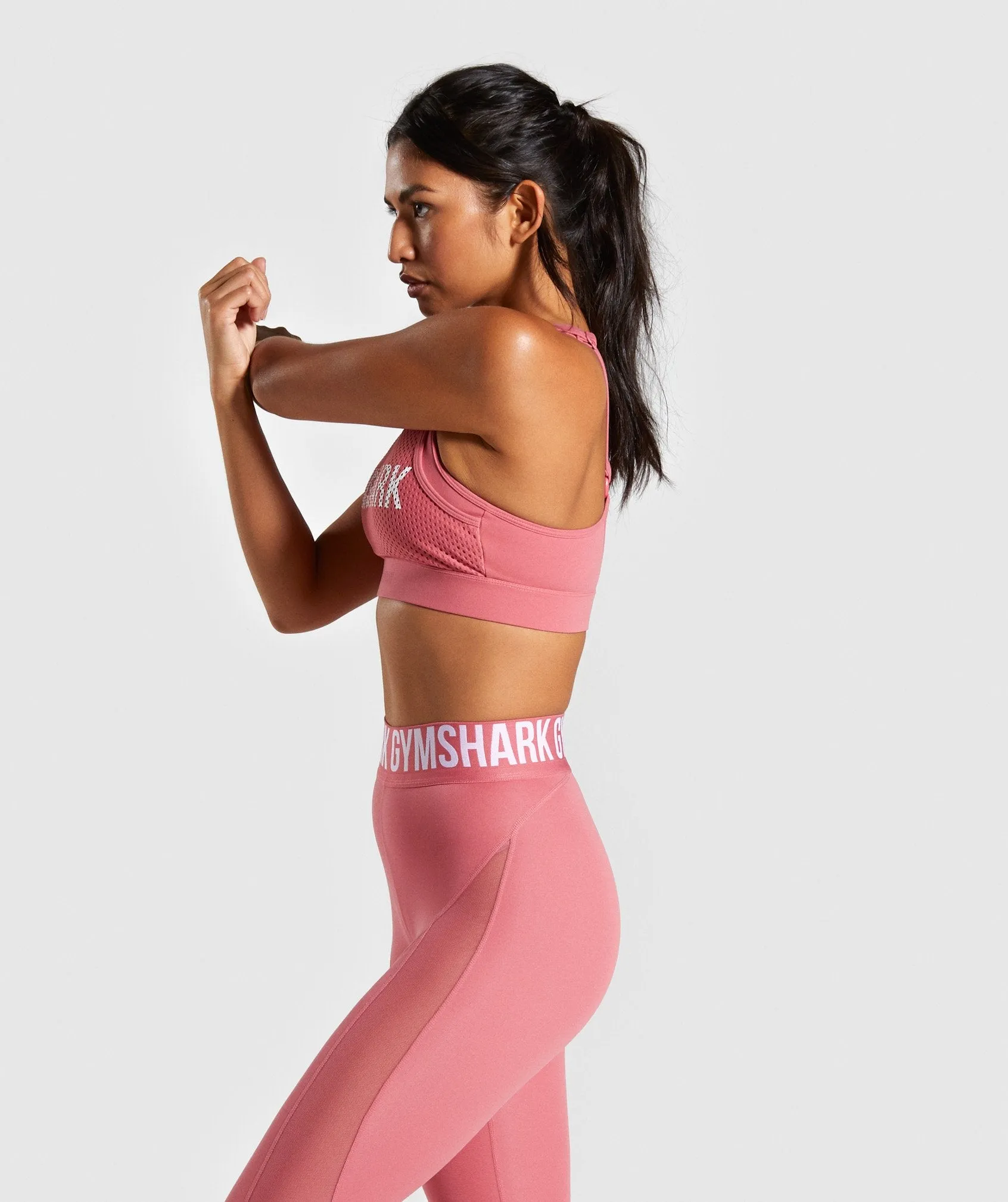 Gymshark Movement Mesh Sports Bra - Rose Slate