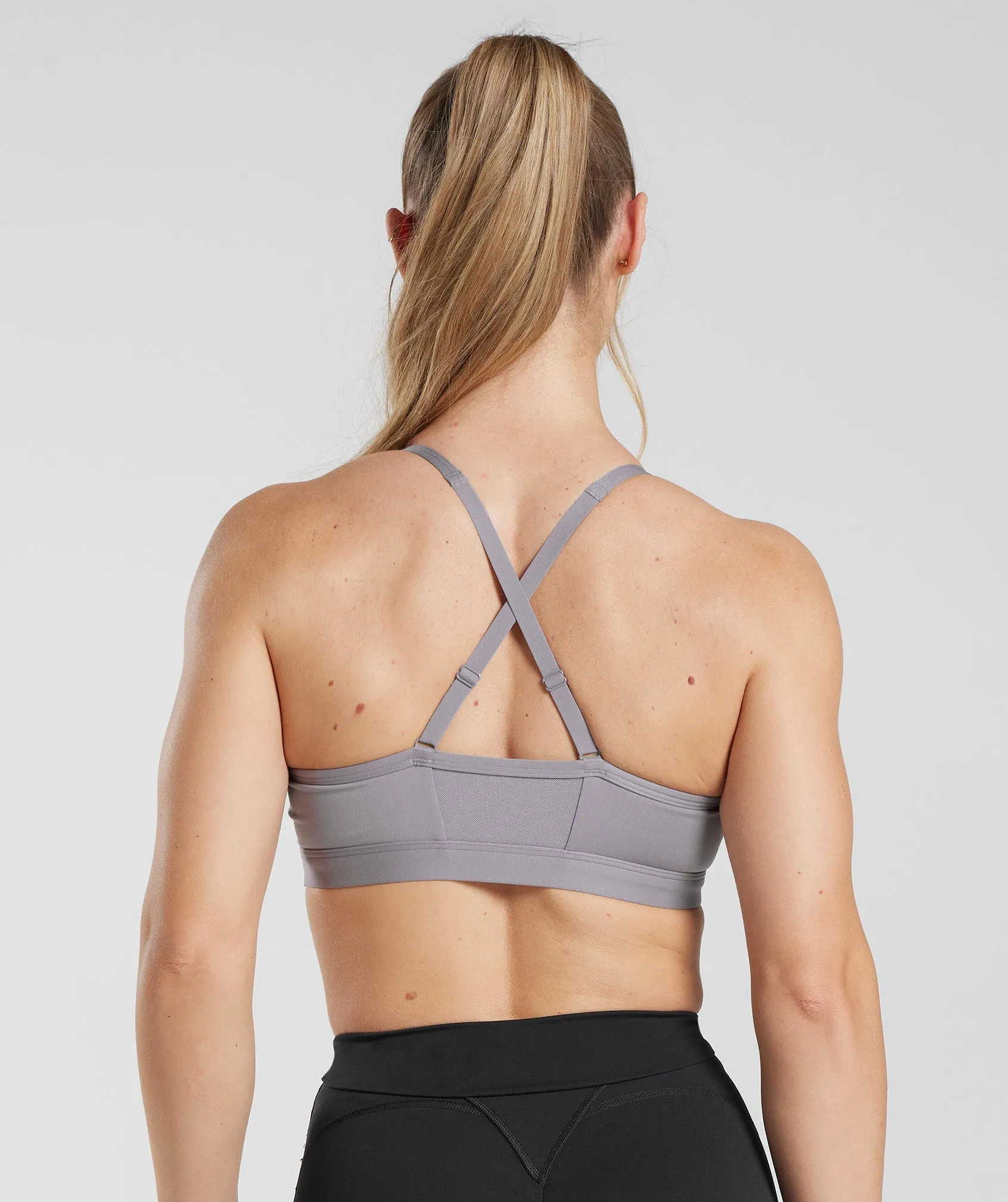 Gymshark Ruched Sports Bra - Slate Lavender