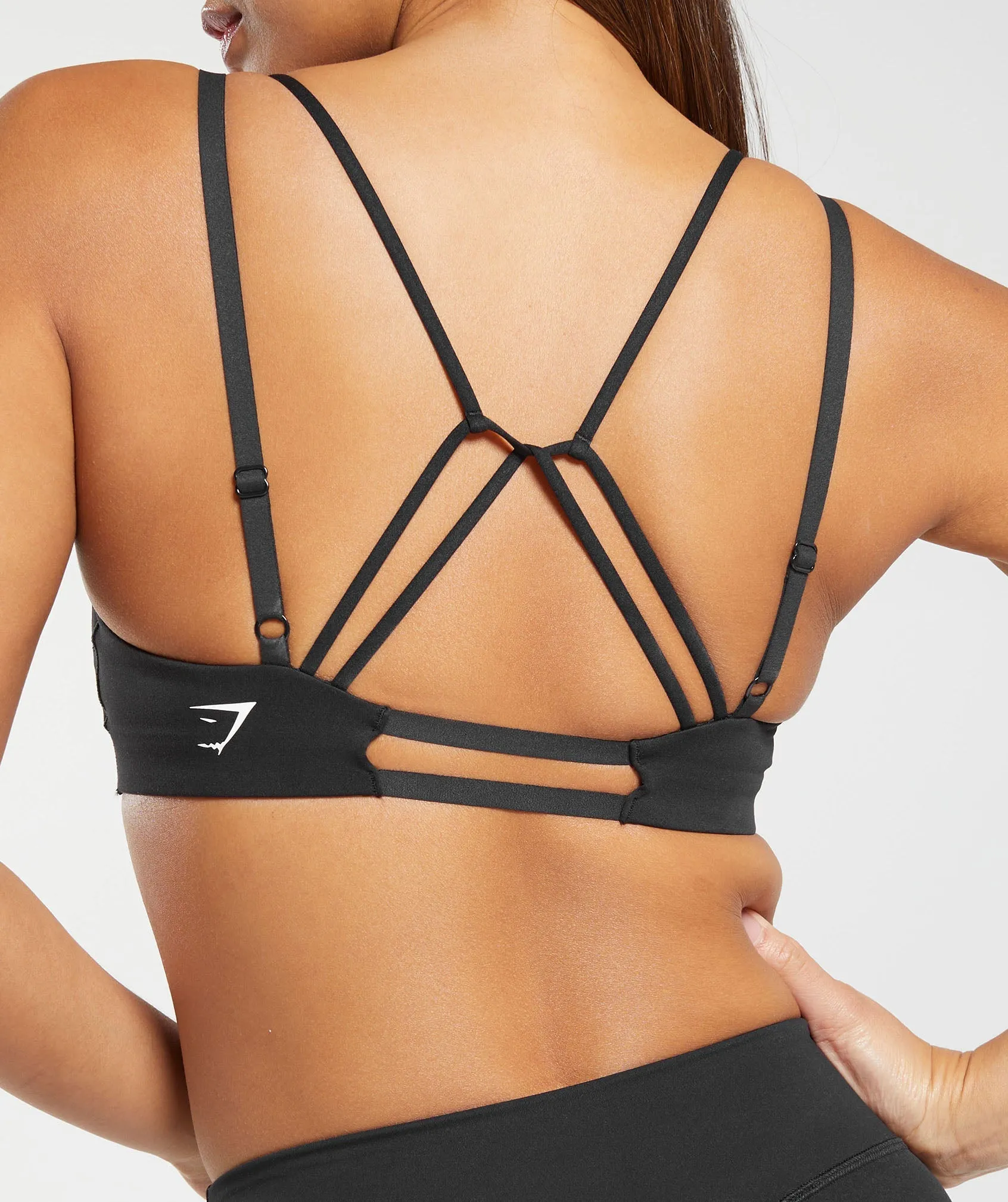 Gymshark Strappy Back Light Support Sports Bra - Black