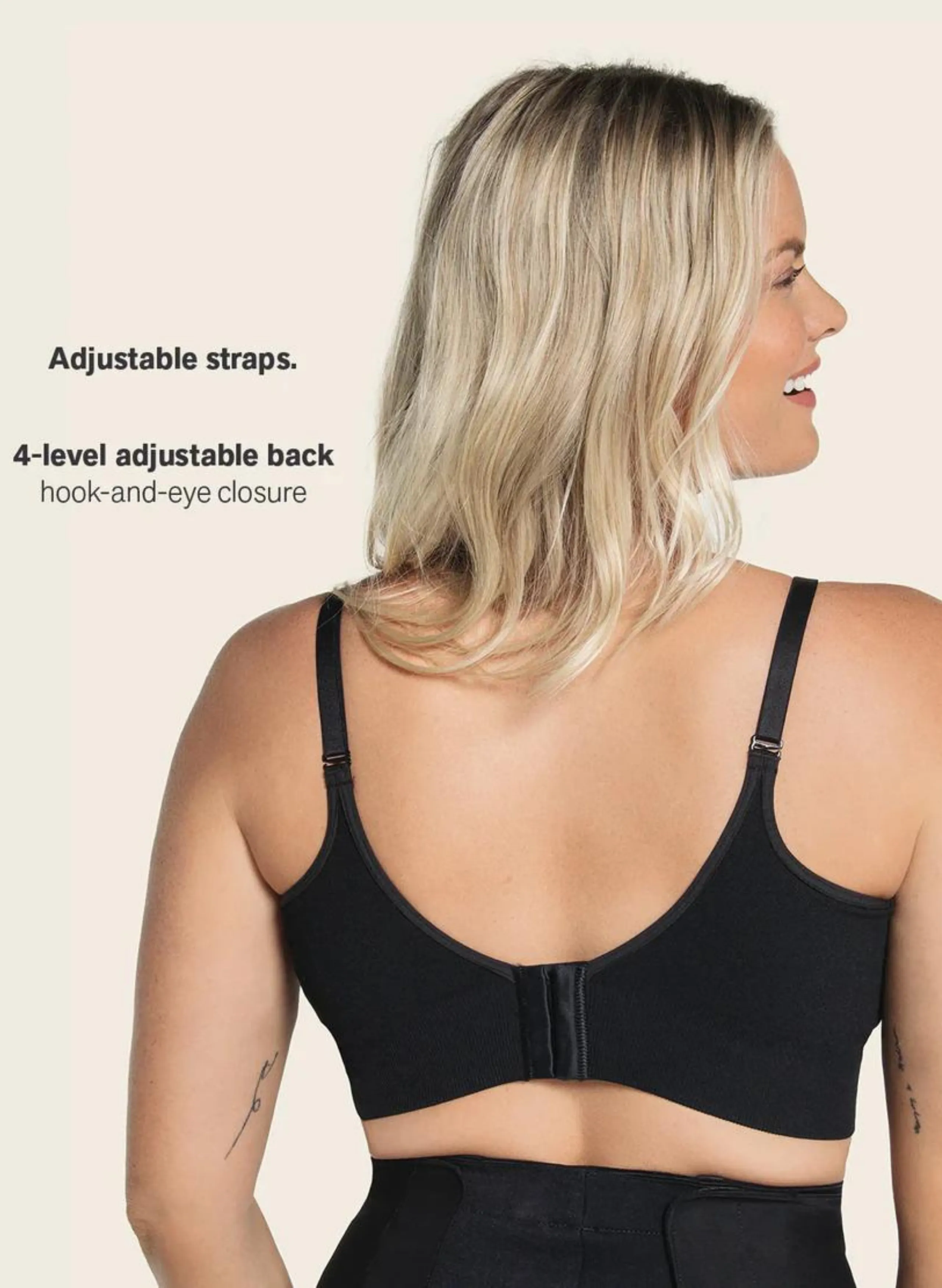 High-Tech Clip Cup Maternity & Nursing Bra - Black