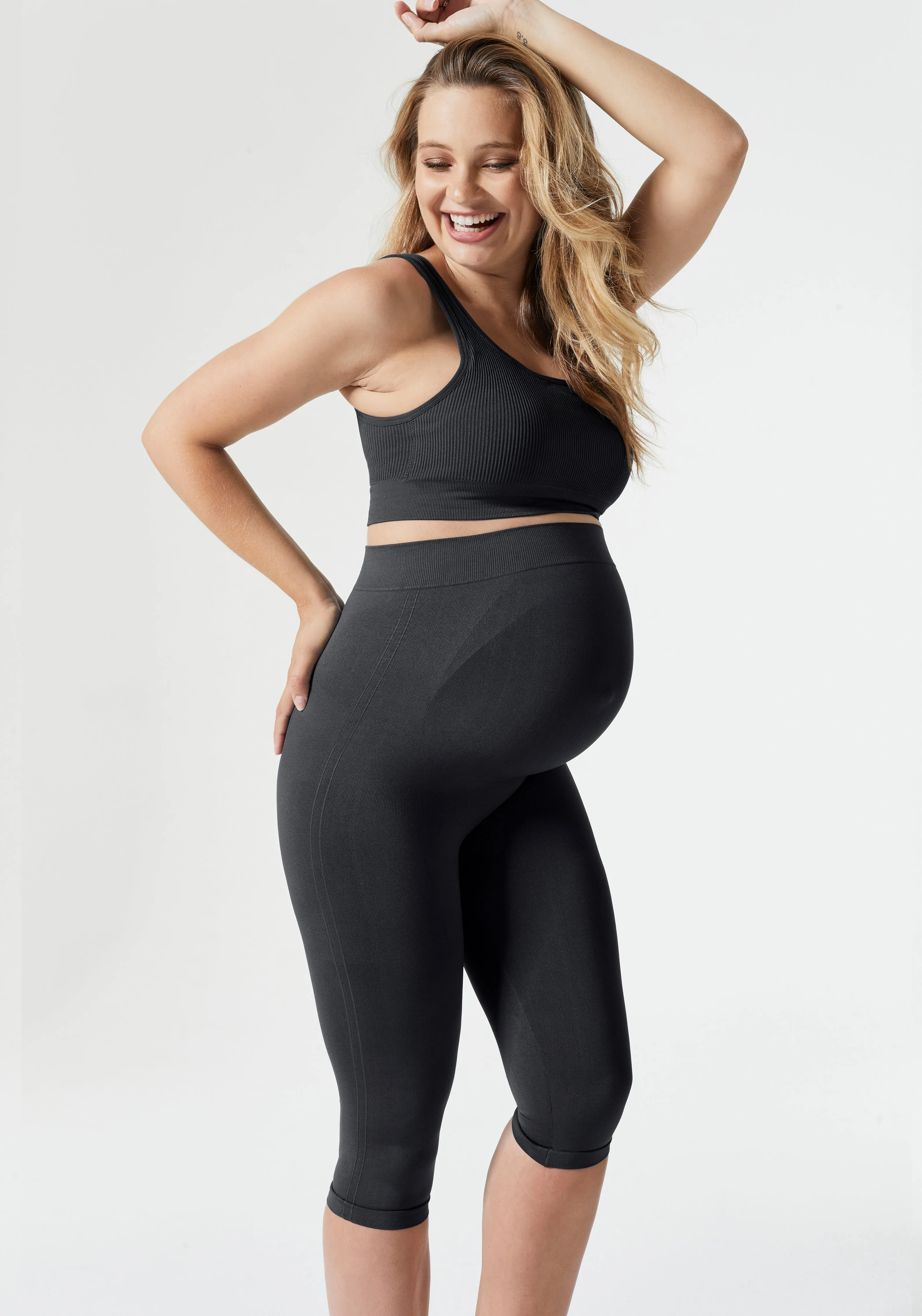 Maternity Belly Support Capri Leggings