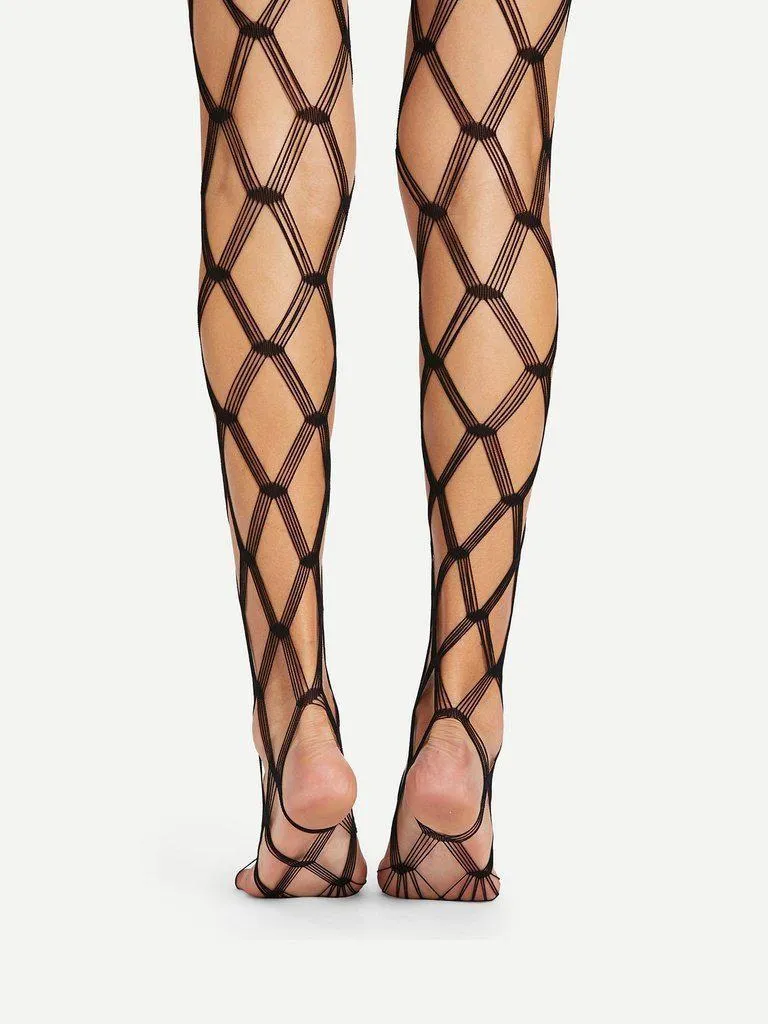 Mesh Design Pantyhose Stockings