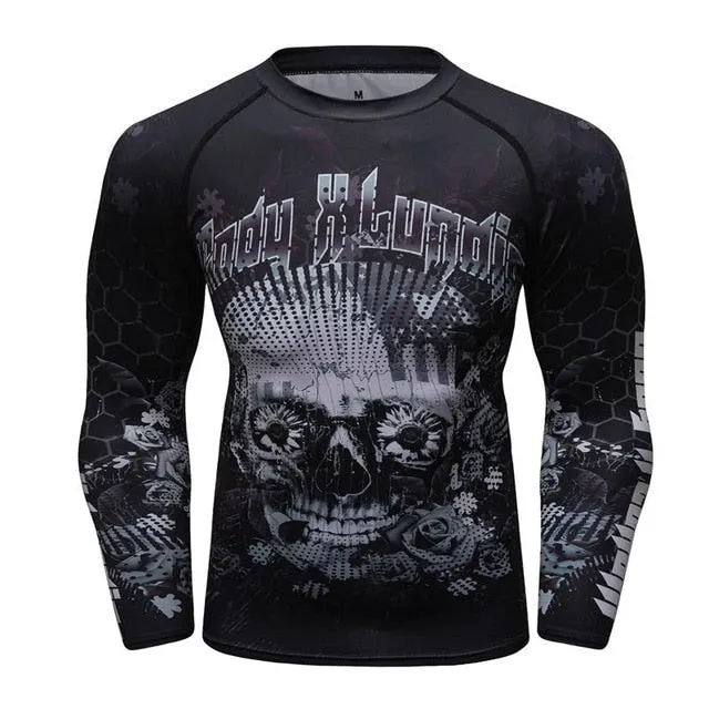 MMA Samurai Printed Workout Quick Dry Long Sleeve