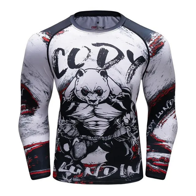 MMA Samurai Printed Workout Quick Dry Long Sleeve