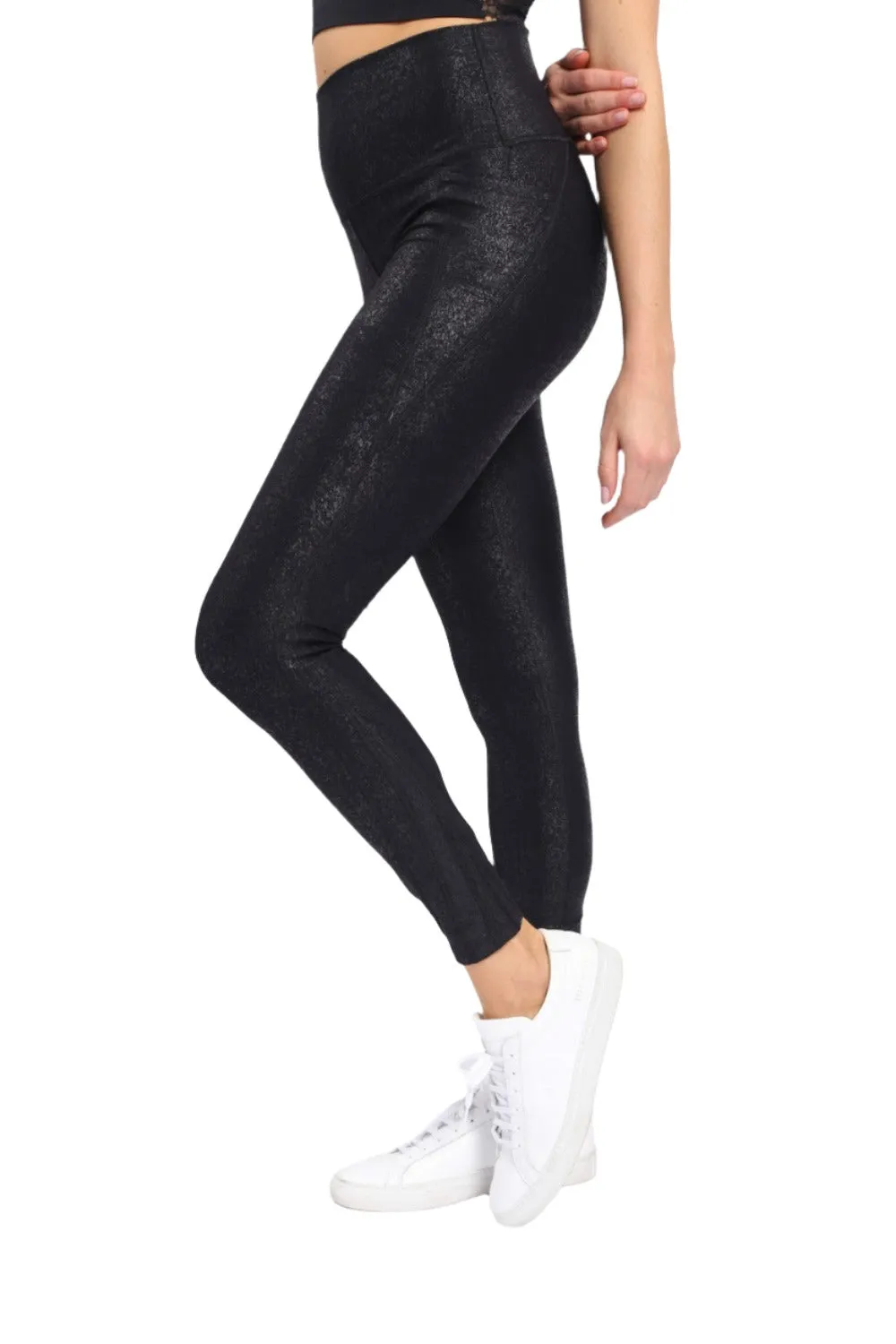 Mono B High waist Foil Leggings With Side Pockets APH-A0951 and Plus