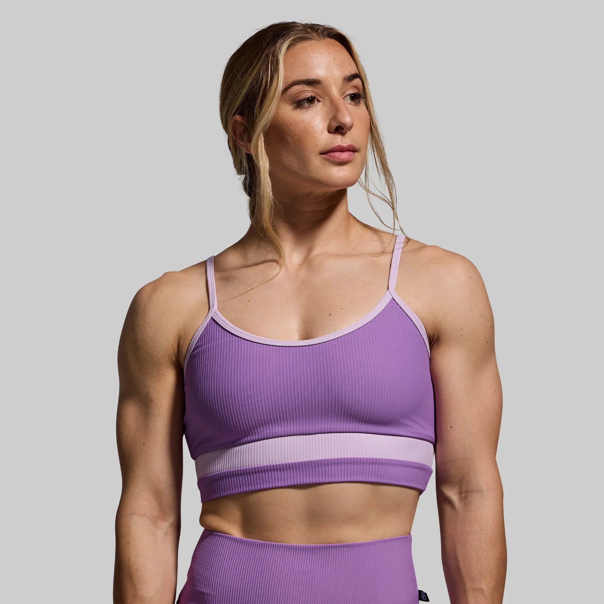 Out of Line Sports Bra (Grape Popsicle)