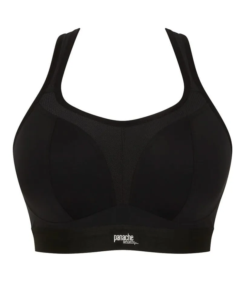 Panache Sport Boundless Longline Wire-free Sports Bra - Black