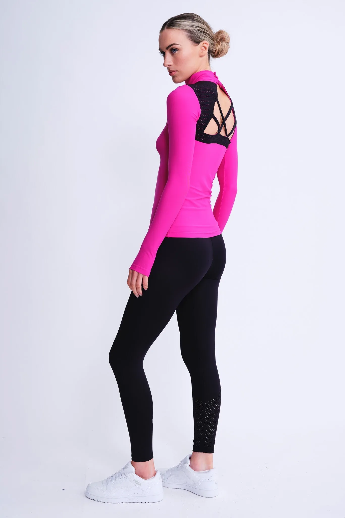 Passion Long-Sleeve Top in Fuchsia