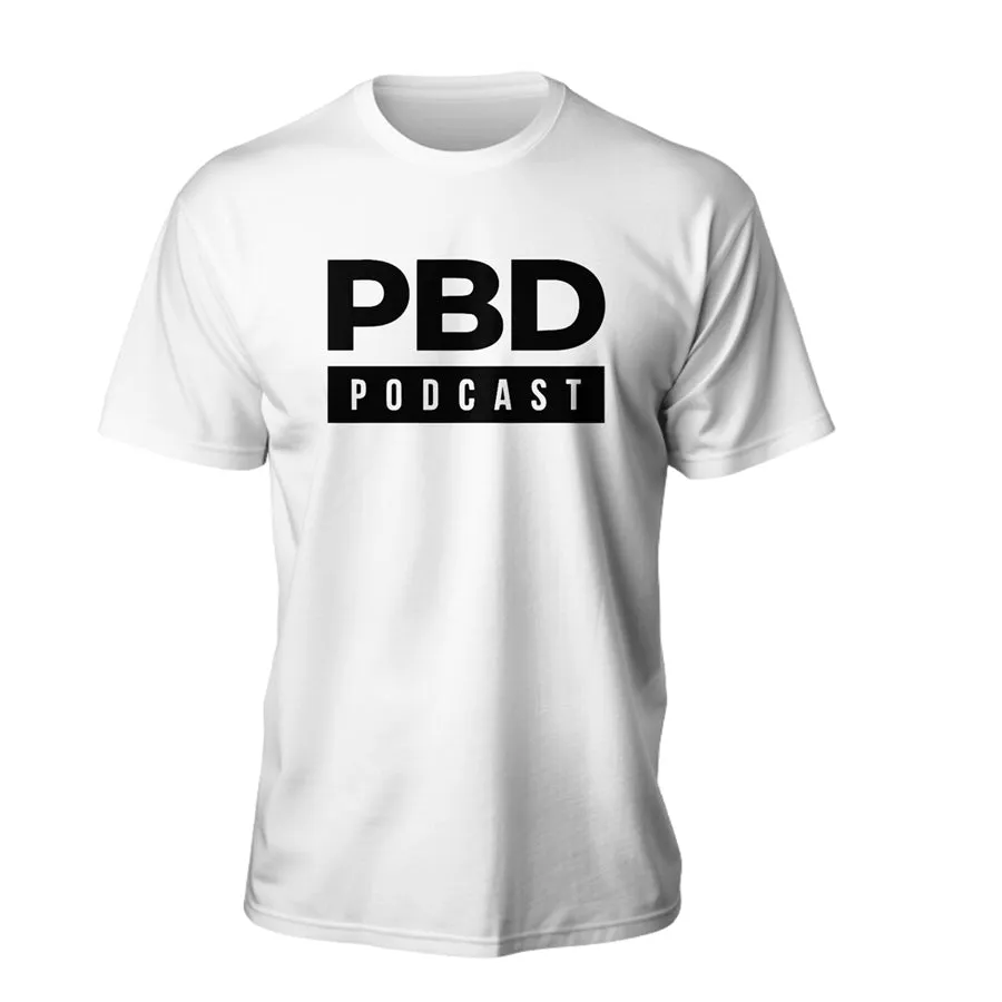 PBD Podcast White Short Sleeve T-Shirt