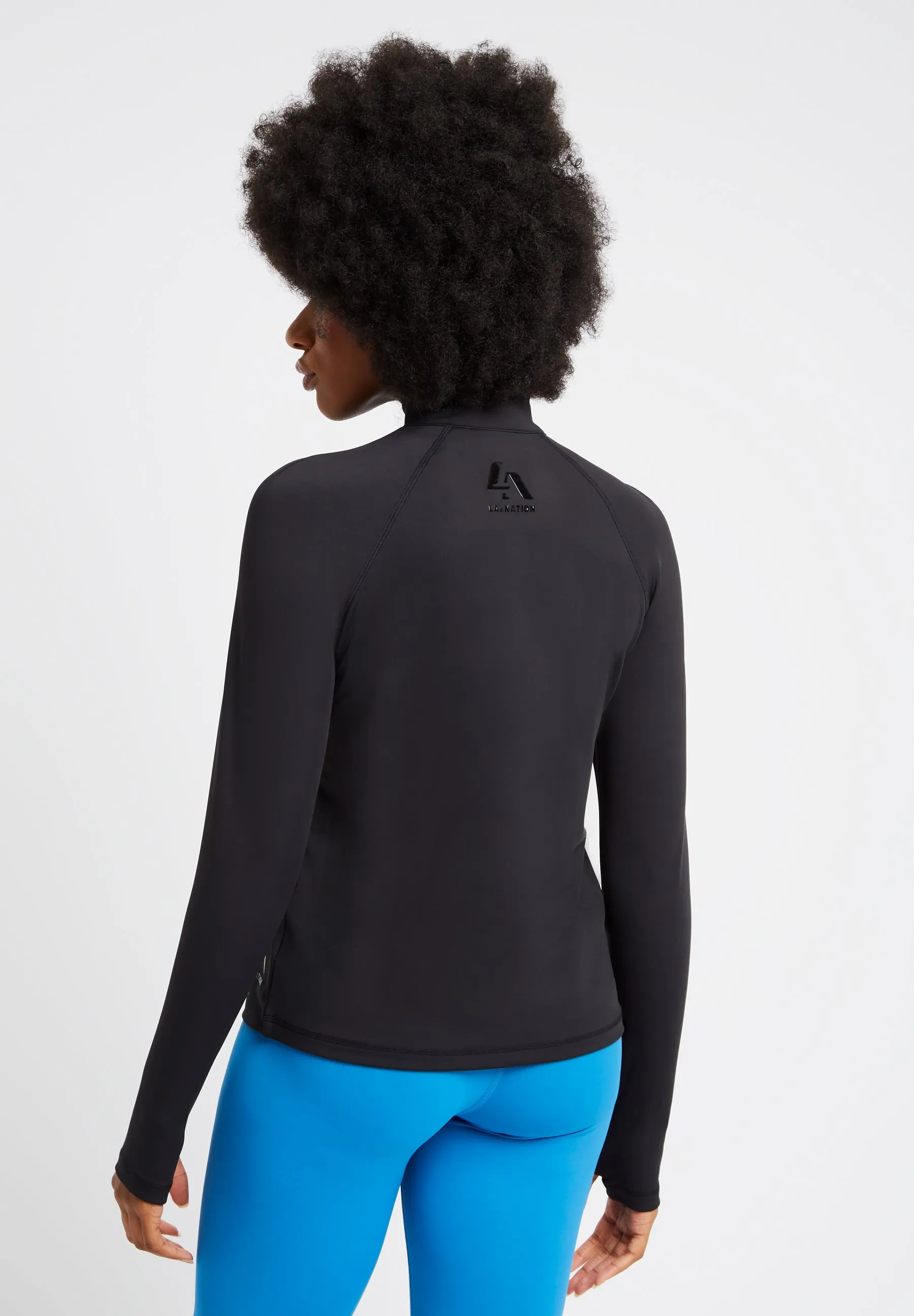 Performance Half Zip Long Sleeve Top-Black