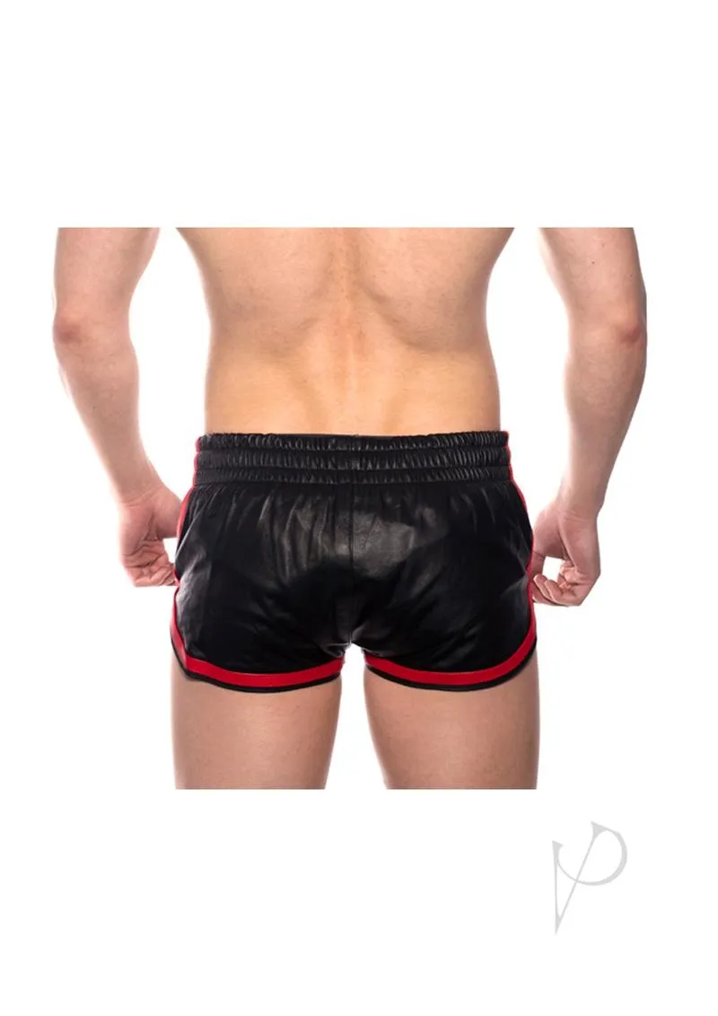 Prowler Red Leather Sport Shorts Red Lg