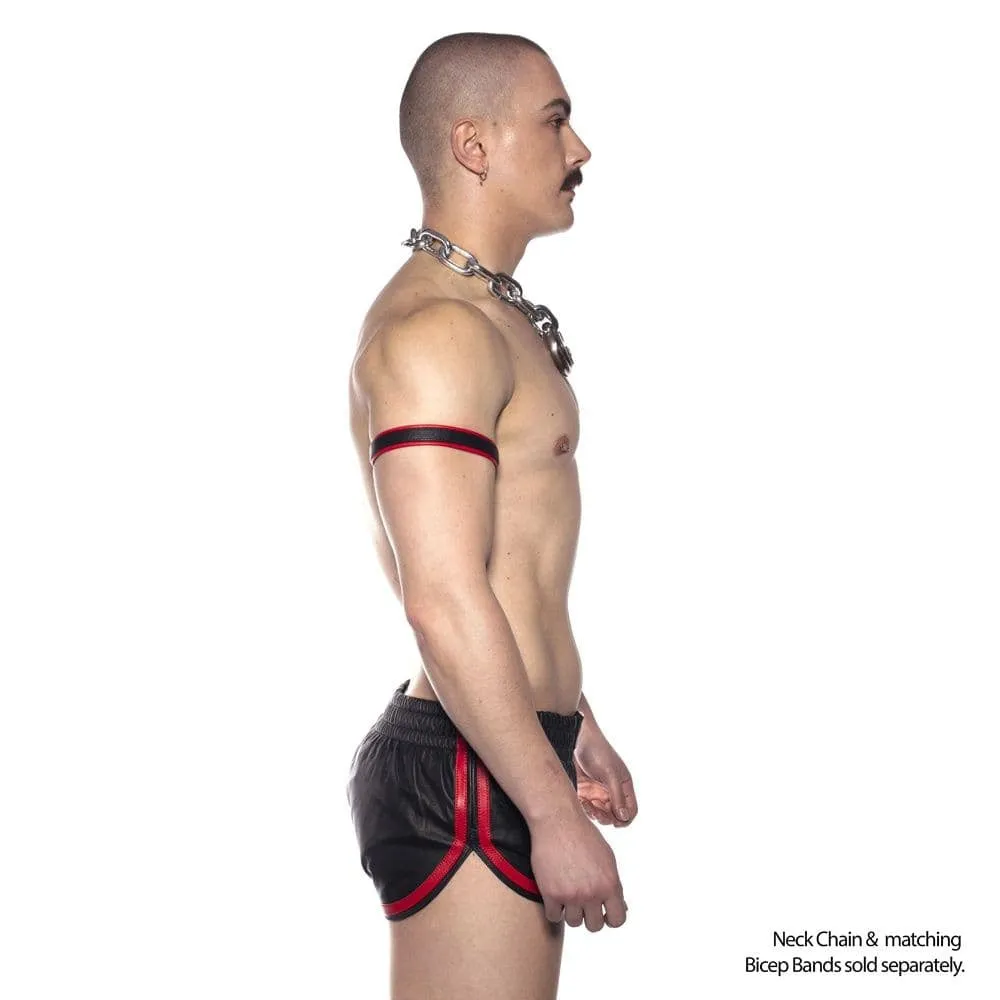 Prowler RED Leather Sports Shorts Black/Red XXLarge