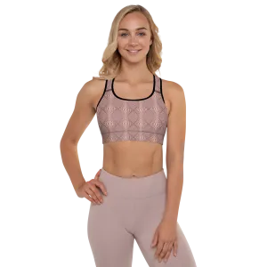 Recursia Illusions Game Padded Sports Bra In Pink