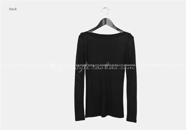 Sexy Elastic Korean Style Slim Long Sleeve