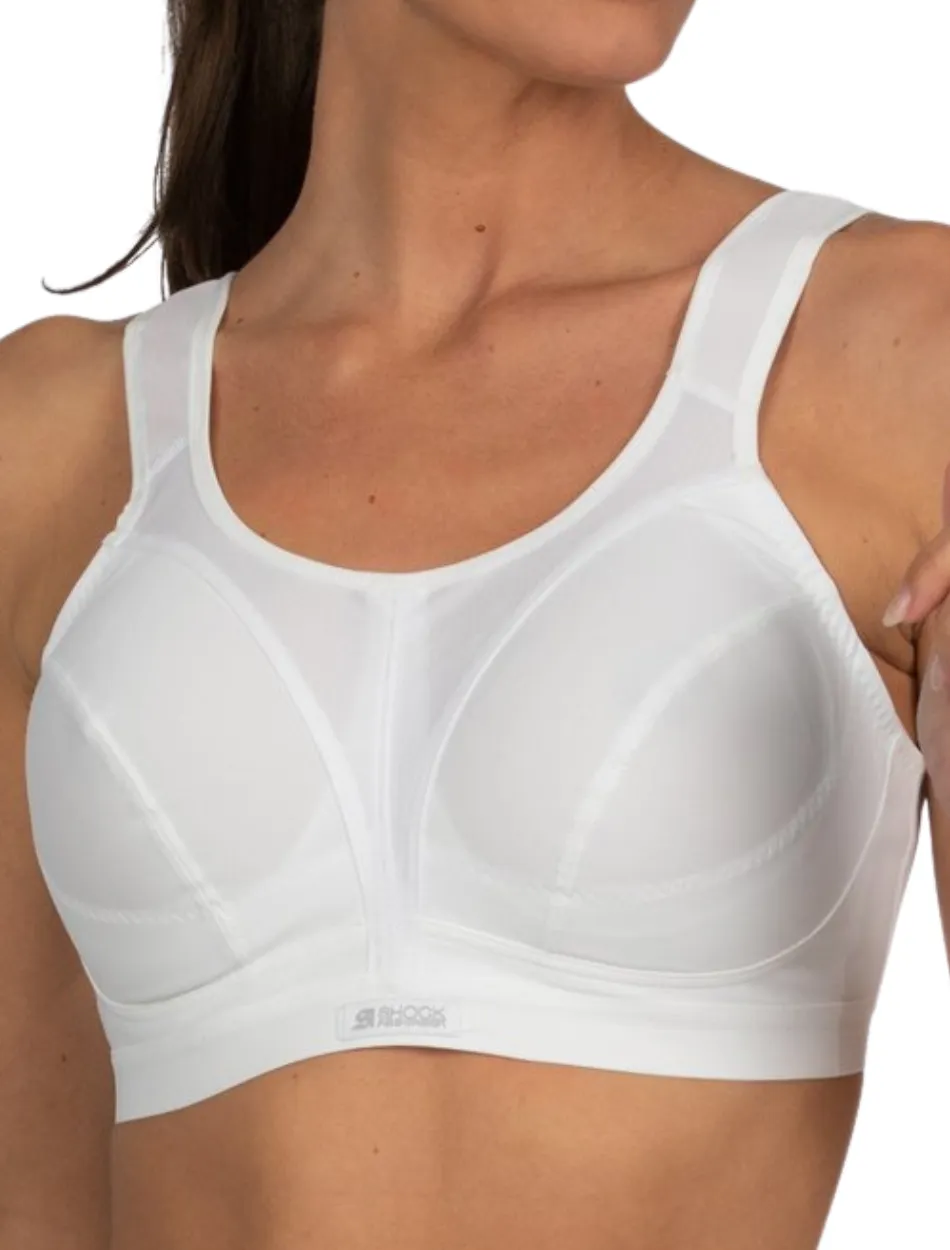 Shock Absorber D  Max Support Sports Bra, White | High Impact Sports Bra White