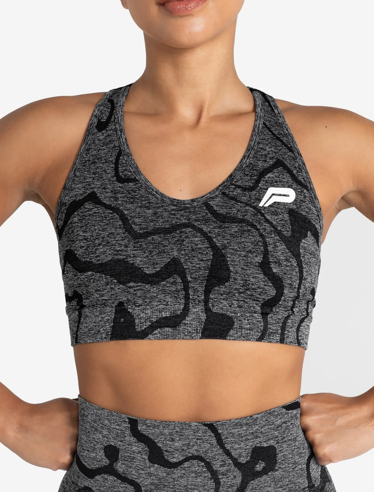 Sustainable Seamless Sports Bra - Black