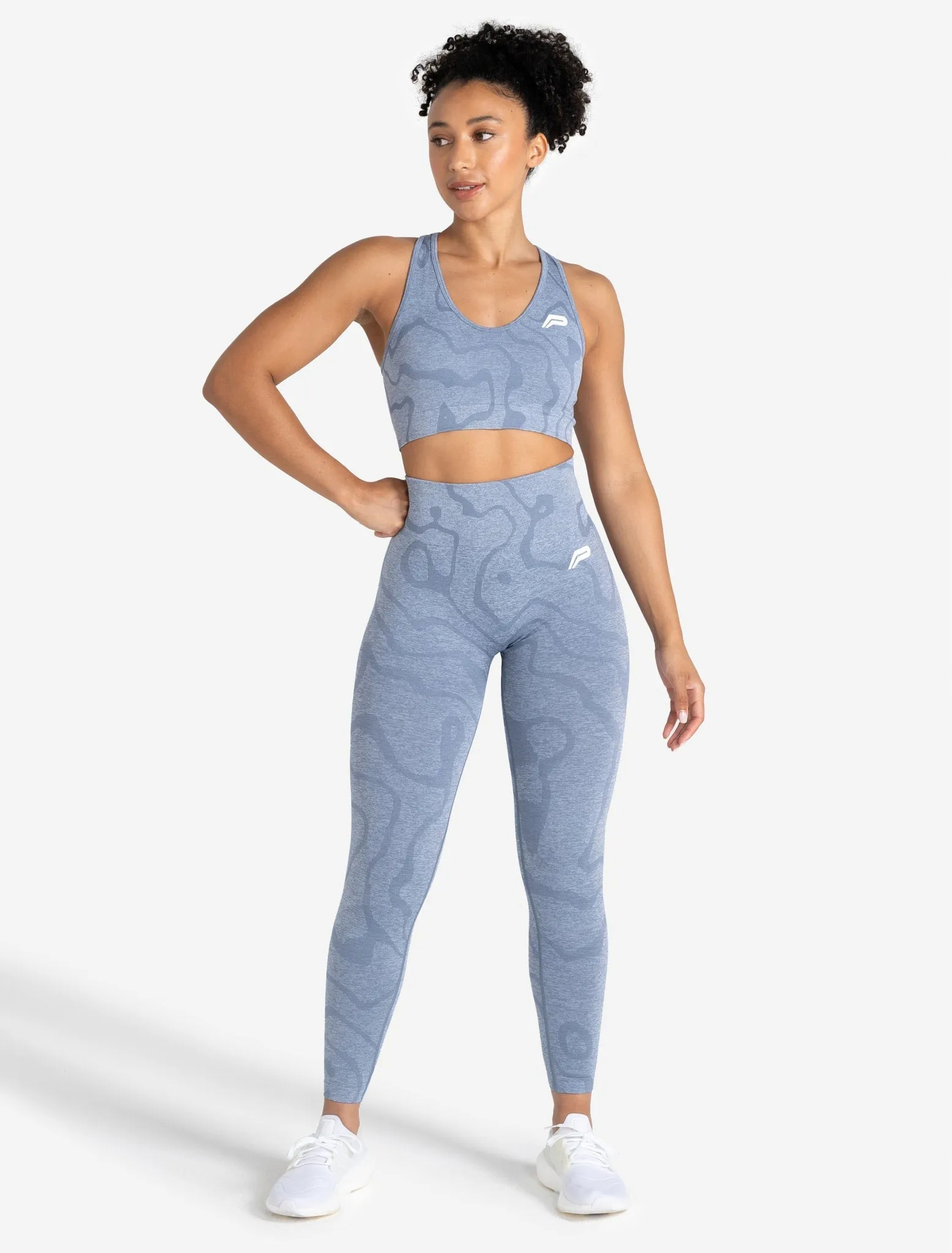 Sustainable Seamless Sports Bra - Blue