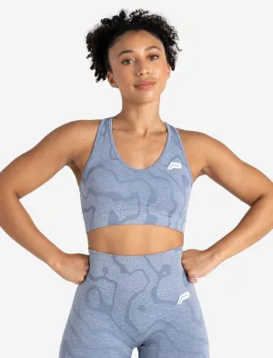 Sustainable Seamless Sports Bra - Blue