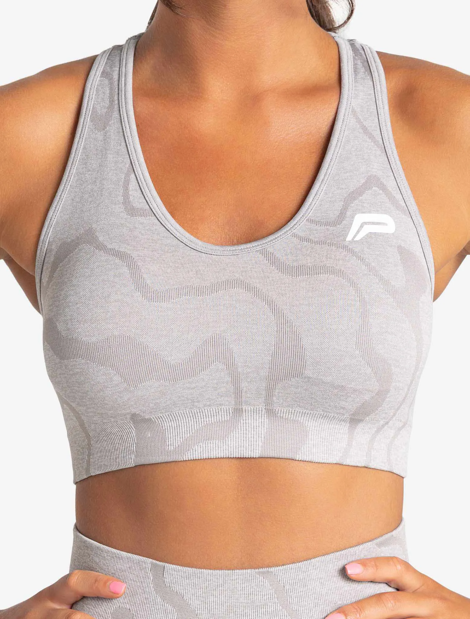 Sustainable Seamless Sports Bra - Cloud Grey