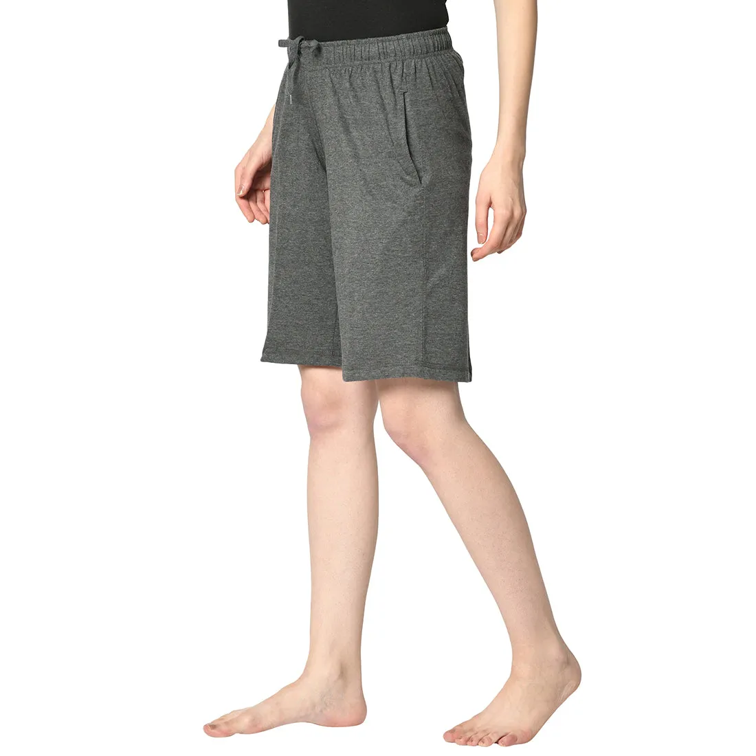 Vimal Jonney Grey Shorts For Women's