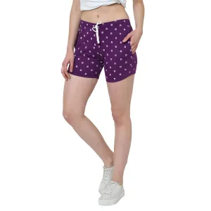 Vimal Jonney Purple Color Shorts For Women